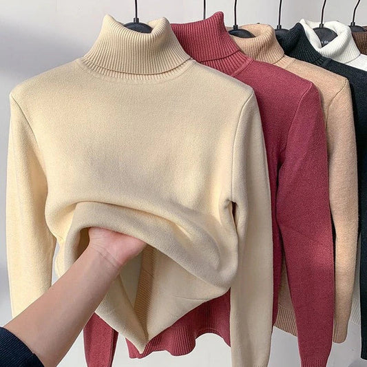 Eloise - mit Samt gefütterter Rollkragenpullover für Frauen