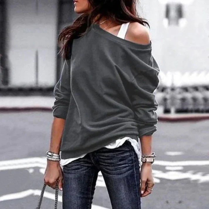 Lara - lässiger Off-Shoulder-Pullover für einen entspannten und modischen Look