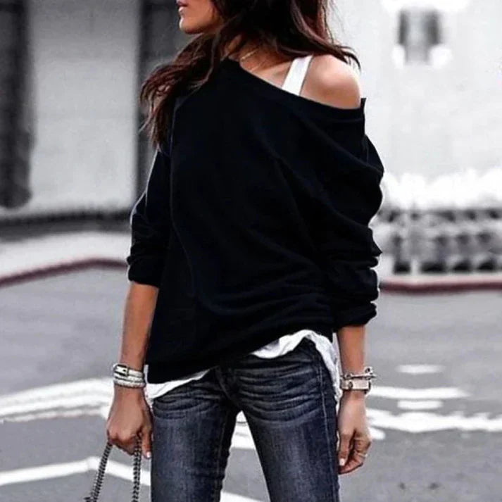 Lara - lässiger Off-Shoulder-Pullover für einen entspannten und modischen Look