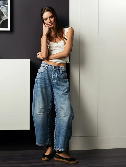 Agrona - schicke Mid-Rise-Jeans: Stil und Komfort