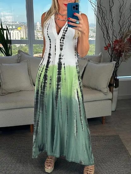 Wilma - langes Damenkleid mit Sommerprint