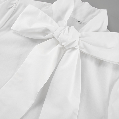 Abril - weißes Hemd mit Schleife
