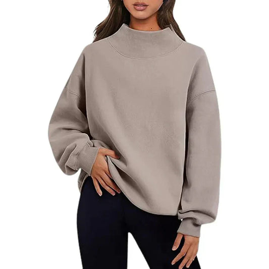 Bronia - bequemer Oversized-Pullover mit hohem Halsausschnitt für einen lässigen und stilvollen Look