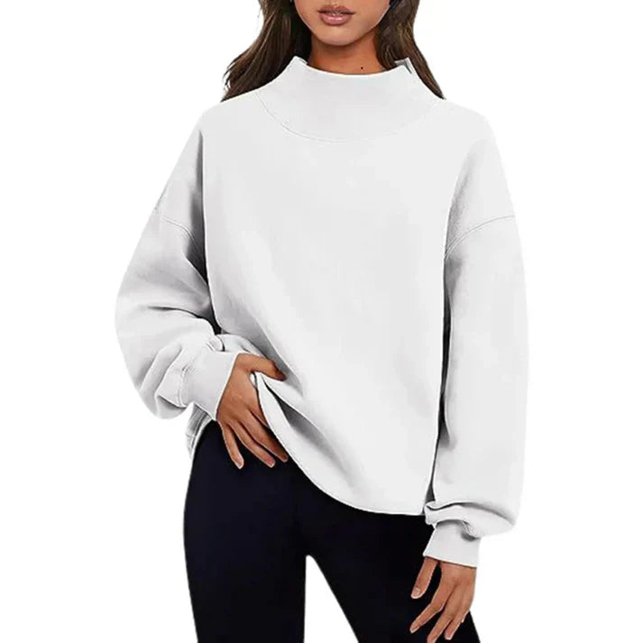 Bronia - bequemer Oversized-Pullover mit hohem Halsausschnitt für einen lässigen und stilvollen Look