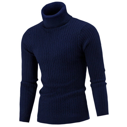 Jaimey - Herren-Rollkragenpullover aus dicker Wolle mit hohem Kragen