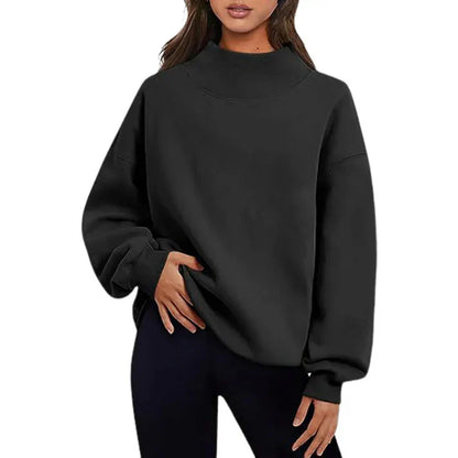 Bronia - bequemer Oversized-Pullover mit hohem Halsausschnitt für einen lässigen und stilvollen Look