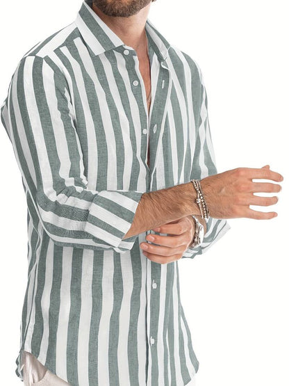Romilly - Gestreiftes Langarmhemd für Männer