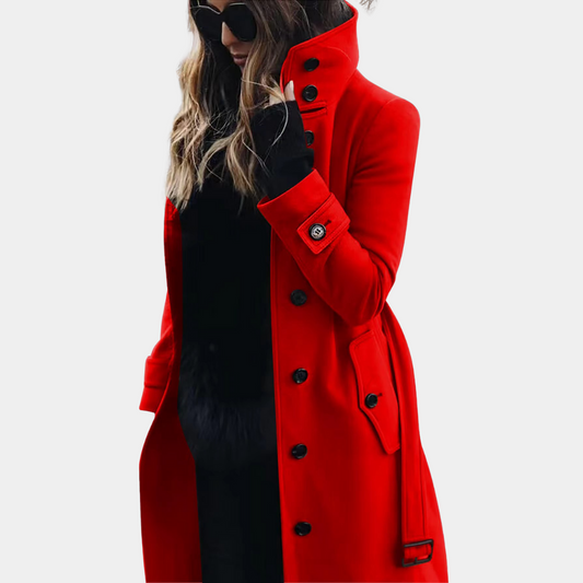 Rossa - Langer warmer Trenchcoat für Frauen