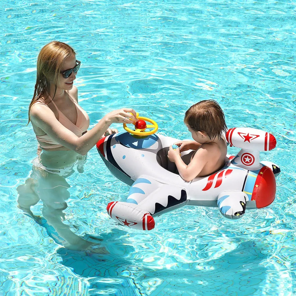 Sicherheitsschwimmerband in Flugzeugform für Kleinkinder im Pool oder am Strand voller Spaß und ohne Gefahr