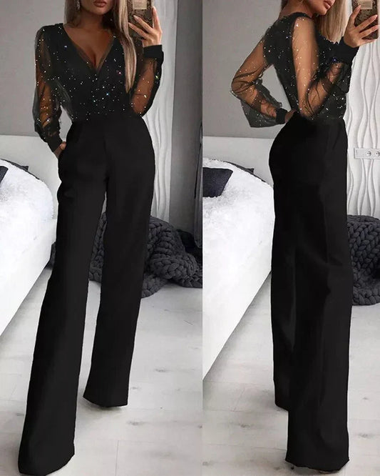 Willow - Jumpsuit mit transparenten Ärmeln