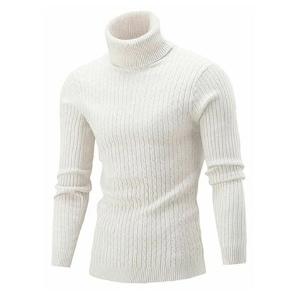 Jaimey - Herren-Rollkragenpullover aus dicker Wolle mit hohem Kragen