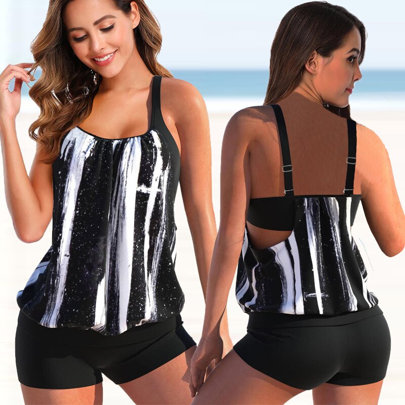 Etta - zweifarbiges Sommer-Tankini-Set