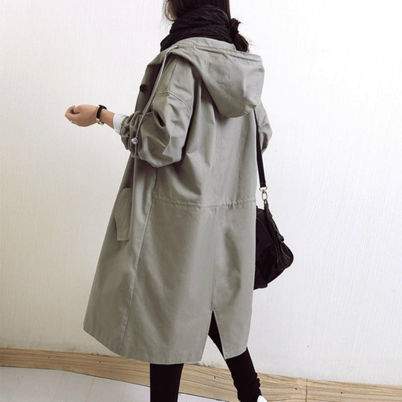 Serenita Sturm- und wasserfester Damen-Trenchcoat mit Kapuze