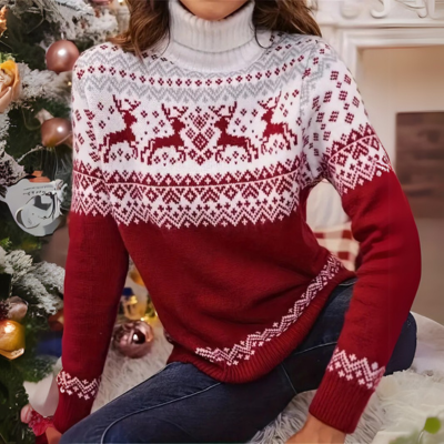 Roxana - Weihnachts-Rollkragenpullover