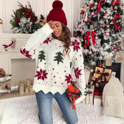 Lyca - Weihnachtsbaum-Pullover