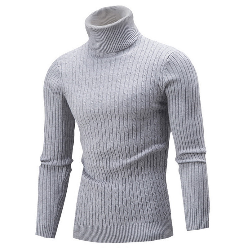 Jaimey - Herren-Rollkragenpullover aus dicker Wolle mit hohem Kragen