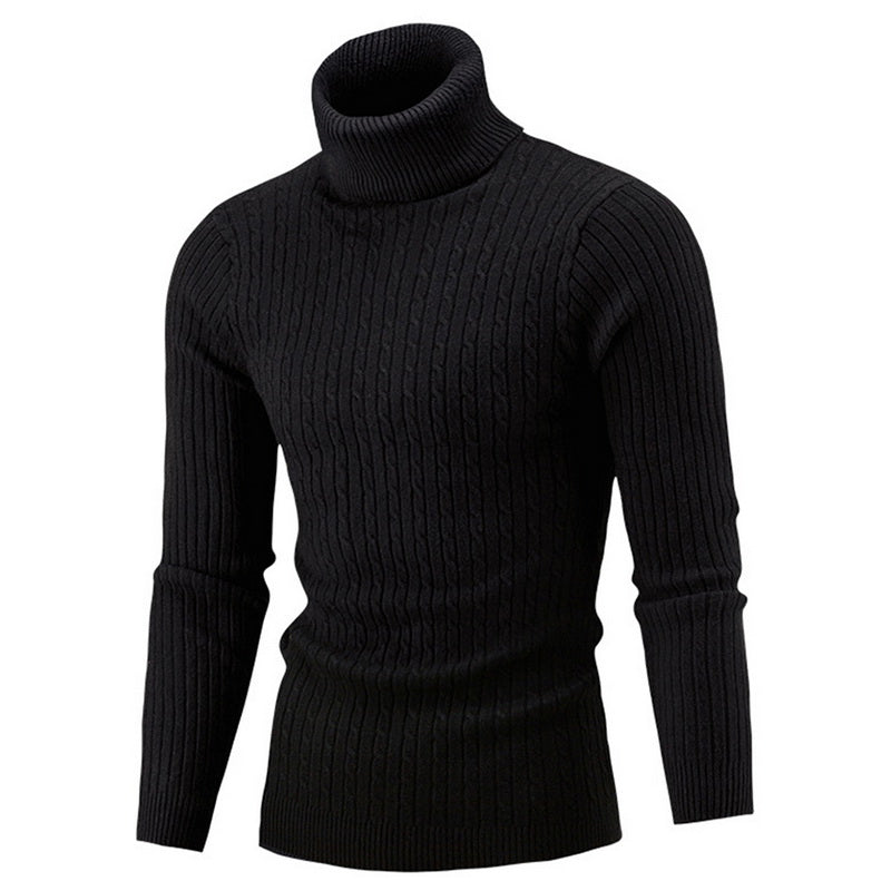 Jaimey - Herren-Rollkragenpullover aus dicker Wolle mit hohem Kragen