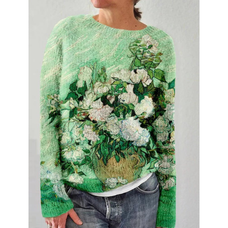 Calliona - weicher Pullover mit schönem Blumenmotiv