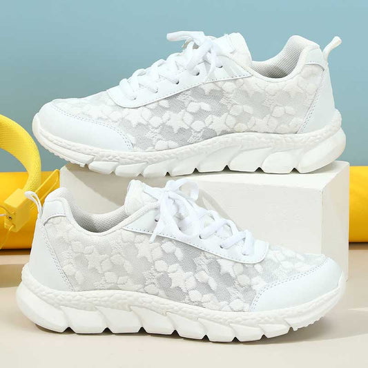 Ashley - atmungsaktive weiße Schuhe, bequeme Wanderschuhe, Sommer-Sneaker mit Stil