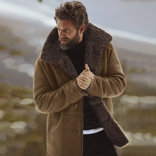 Sebastian - Luxus-Wintermantel mit Shearling-Futter und Knopfverschluss