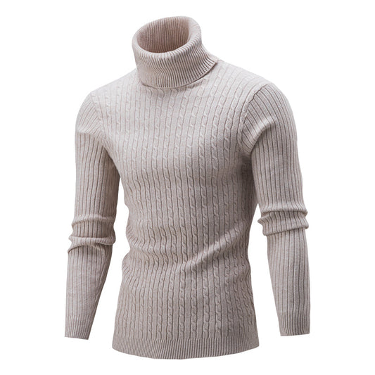 Jaimey - Herren-Rollkragenpullover aus dicker Wolle mit hohem Kragen