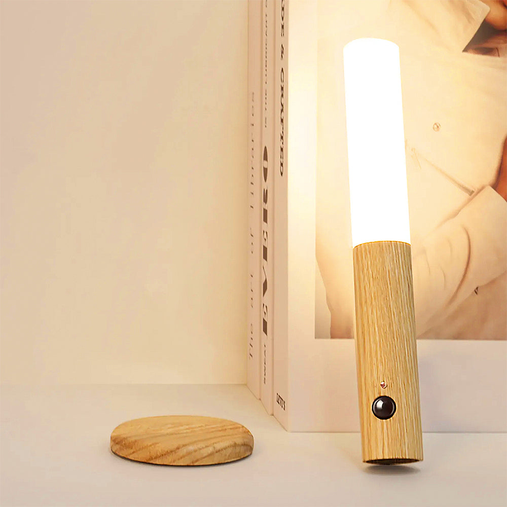 Stilvolle magnetische kabellose Lampe mit Holz für ein schickes Aussehen in Ihrem Schlafzimmer